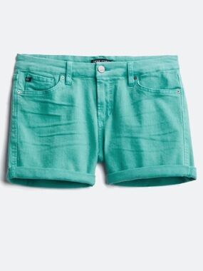 Dear John Lillie Shorts, Cuffed, Teal Green, Size 26